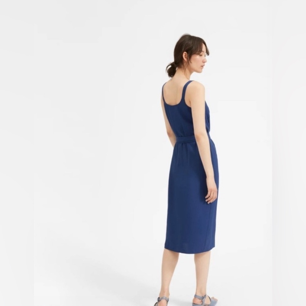 Everlane Japanese GoWeave Tank Wrap Midi Dress, Size 4 - Picture 3 of 14